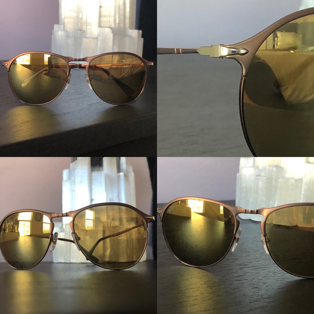 Persol Bronze Aviator Sunglasses Unisex